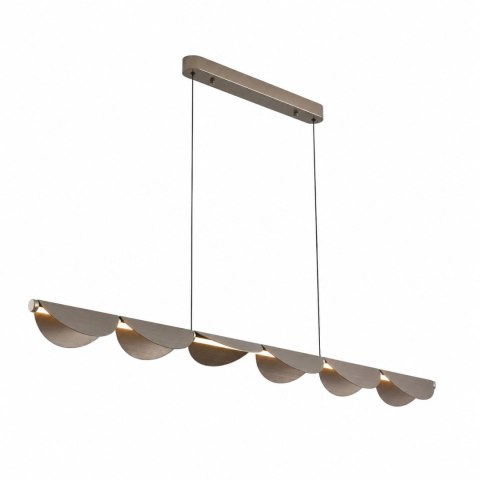Lampa wisząca NAMI LINE 143 cm - LED, szary szczotkowany, falista forma