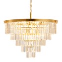 Lampa wisząca SPLENDORE 80 cm - żyrandol złoto-kryształowy