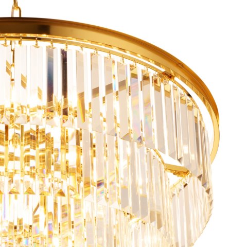 Lampa wisząca SPLENDORE 80 cm - żyrandol złoto-kryształowy