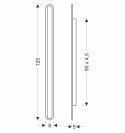 STICK lampa ścienna zewnetrzna L-120 czarny 36W klosz opal IP65