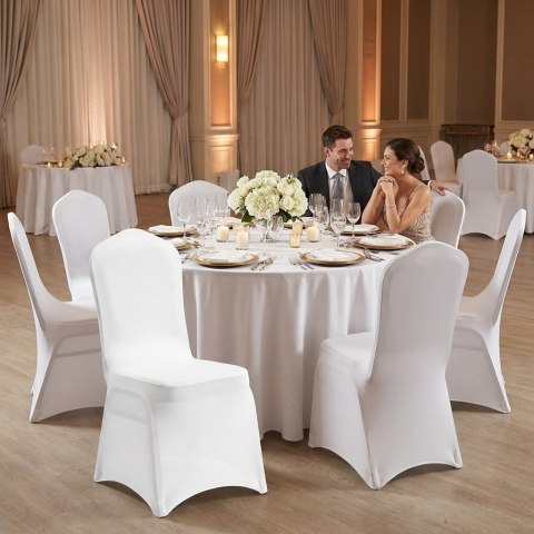 Zestaw krzesło bakietowe HEKATE zielone + pokrowiec WEDING biały