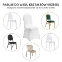 Zestaw krzesło bankietowe HEBE czarne + pokrowiec WEDING biały