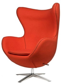 Fotel Jajo Soft wełna pomaranczowa JA-2717 z przeszyciem