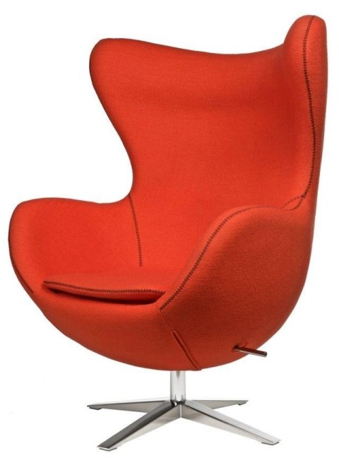 Fotel Jajo Soft wełna pomaranczowa JA-2717 z przeszyciem