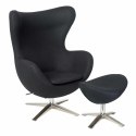 Fotel Jajo Soft z podn. wełna JA-2704 czarny