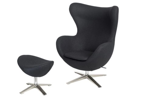 Fotel Jajo Soft z podn. wełna JA-2704 czarny