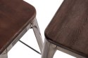 Stołek Paris Wood czerw sosna orzech