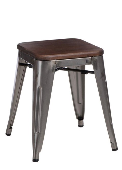 Stołek Paris Wood metal sosna orzech