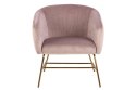 Fotel Ramsey VIC dusty rose/gold