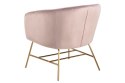 Fotel Ramsey VIC dusty rose/gold