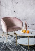 Fotel Ramsey VIC dusty rose/gold
