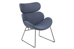 Fotel Cazar Dark Blue czarna podstawa