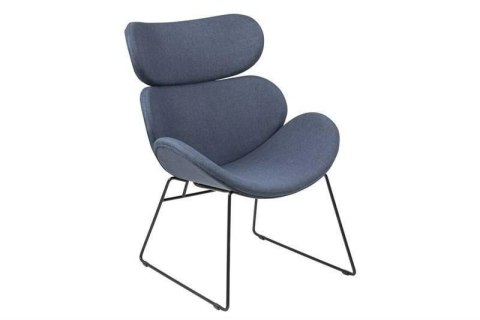 Fotel Cazar Dark Blue czarna podstawa