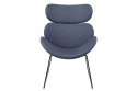 Fotel Cazar Dark Blue czarna podstawa