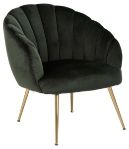 Fotel Daniella Dark Green złote nogi
