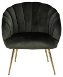 Fotel Daniella Dark Green złote nogi