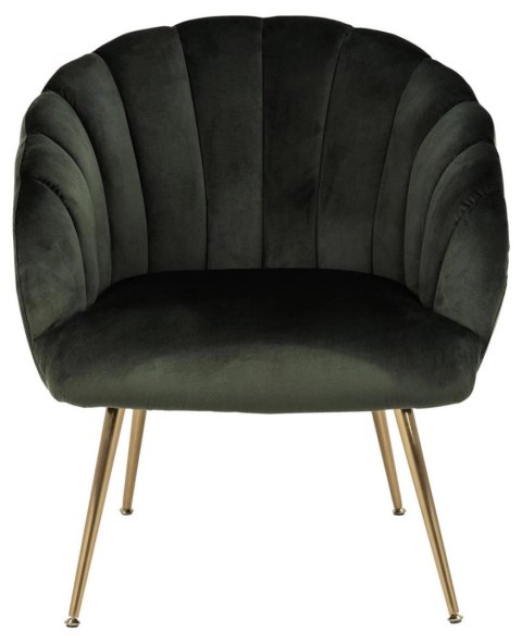 Fotel Daniella Dark Green złote nogi