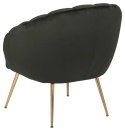 Fotel Daniella Dark Green złote nogi