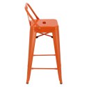 Hoker Paris Back short 66cm pomaranczowy insp. Tolix