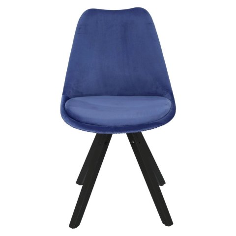 Krzesło Norden Star Square black Velvet niebieskie