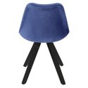 Krzesło Norden Star Square black Velvet niebieskie