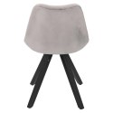 Krzesło Norden Star Square black Velvet szare
