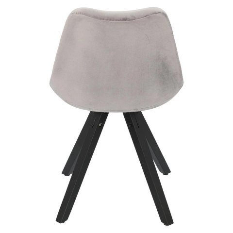 Krzesło Norden Star Square black Velvet szare