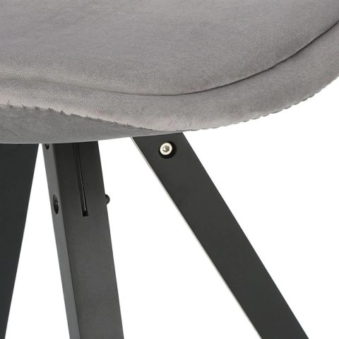 Krzesło Norden Star Square black Velvet szare
