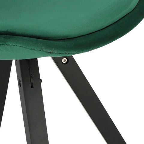 Krzesło Norden Star Square black Velvet zielone
