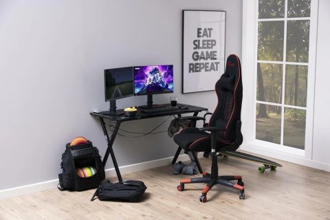 Fotel biurowy Alpha czarny/czerwony