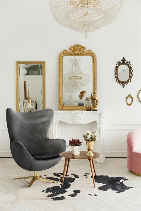 Fotel Jajo Velvet Gold czarny