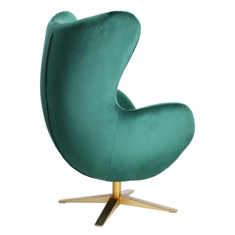 Fotel Jajo Velvet Gold zielony ciemny