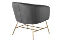 Fotel Ramsey VIC szary/gold