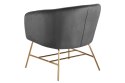 Fotel Ramsey VIC szary/gold