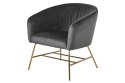 Fotel Ramsey VIC szary/gold