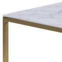 Komplet stolików kawowych Alisma biały/z łoty