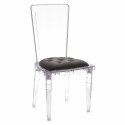 Krzesło transparentne Prince grey velvet