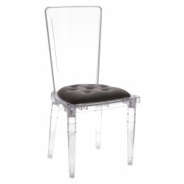 Krzesło transparentne Prince grey velvet