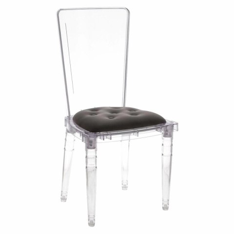 Krzesło transparentne Prince grey velvet