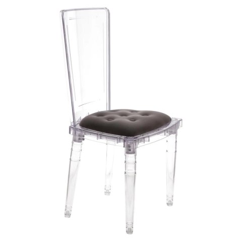 Krzesło transparentne Prince grey velvet