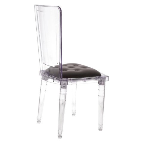 Krzesło transparentne Prince grey velvet