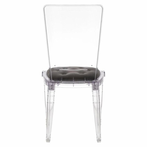 Krzesło transparentne Prince grey velvet