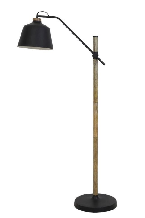 Lampa podłogowa Banu czarna drewno