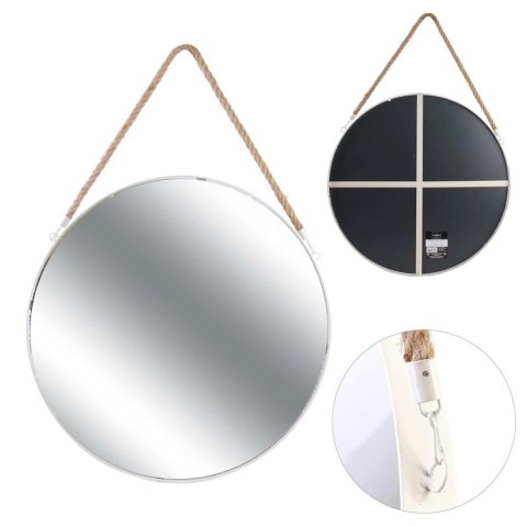 Lustro okrągłe Jonc 50cm białe