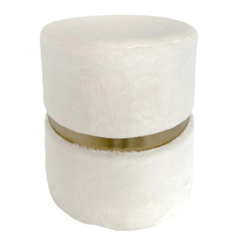 Pufa Delice Double Furry biała