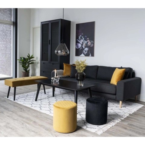 Pufa Ejby Velvet musztardowa