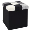 Pufa Intesi Vels Patchwork czarna/ szara