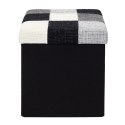 Pufa Intesi Vels Patchwork czarna/ szara