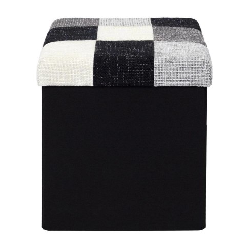 Pufa Intesi Vels Patchwork czarna/ szara