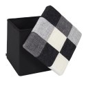 Pufa Intesi Vels Patchwork czarna/ szara